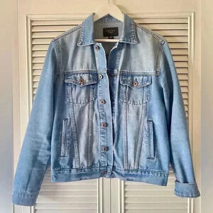 Triot Women’s Denim Medium Wash Jean Jacket w/Pocket Details SZ S